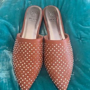 NWOT Studded mules